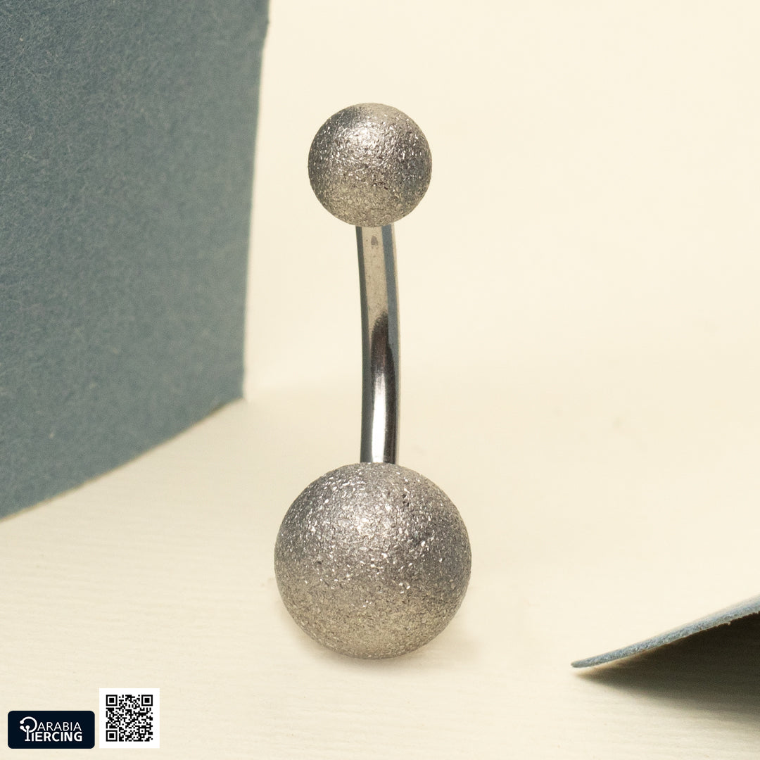 Discoball Silver Belly Ring