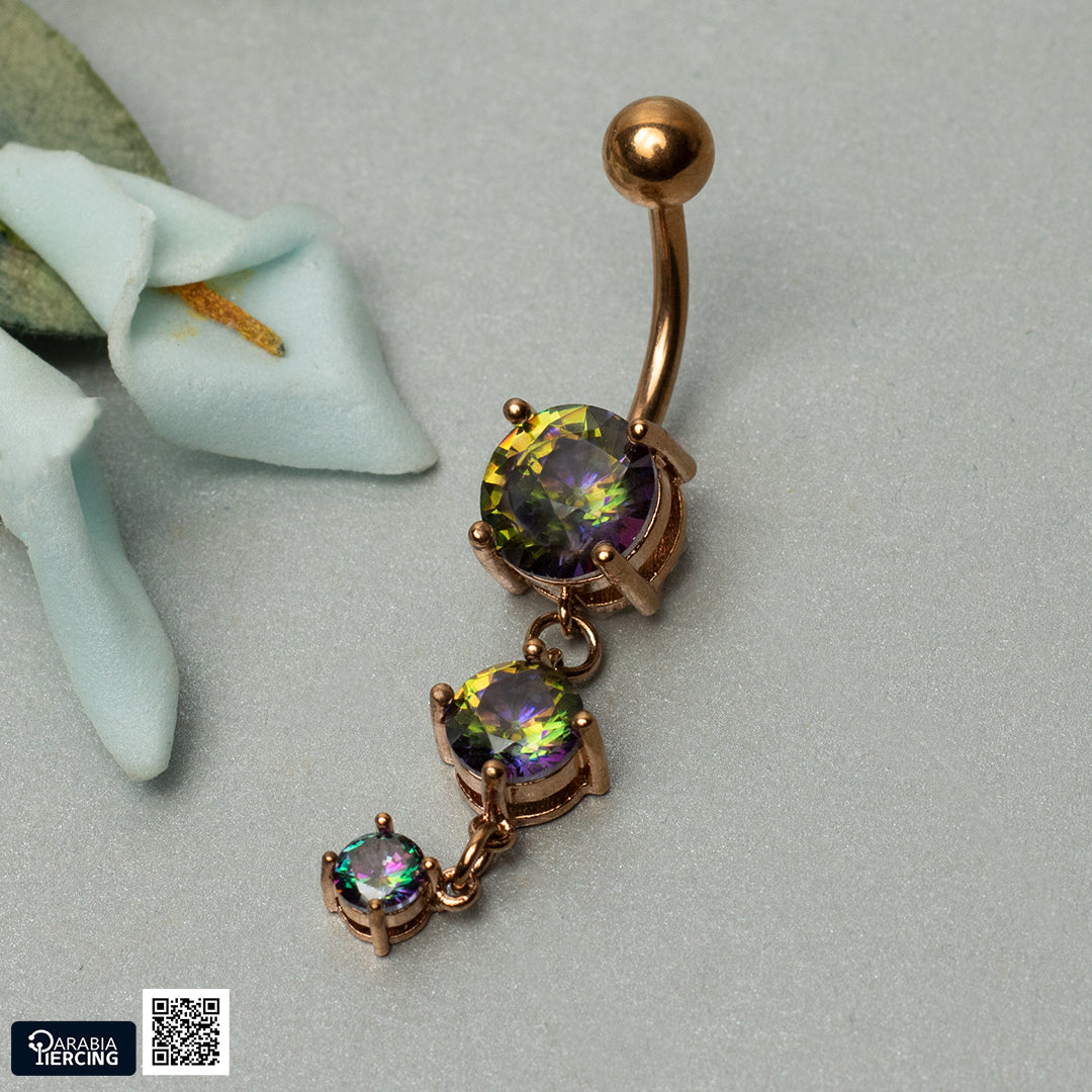 Galaxy Tears Gold Belly Ring