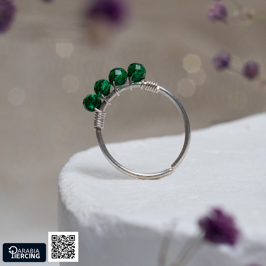 Colorful Silver Nose Hoop