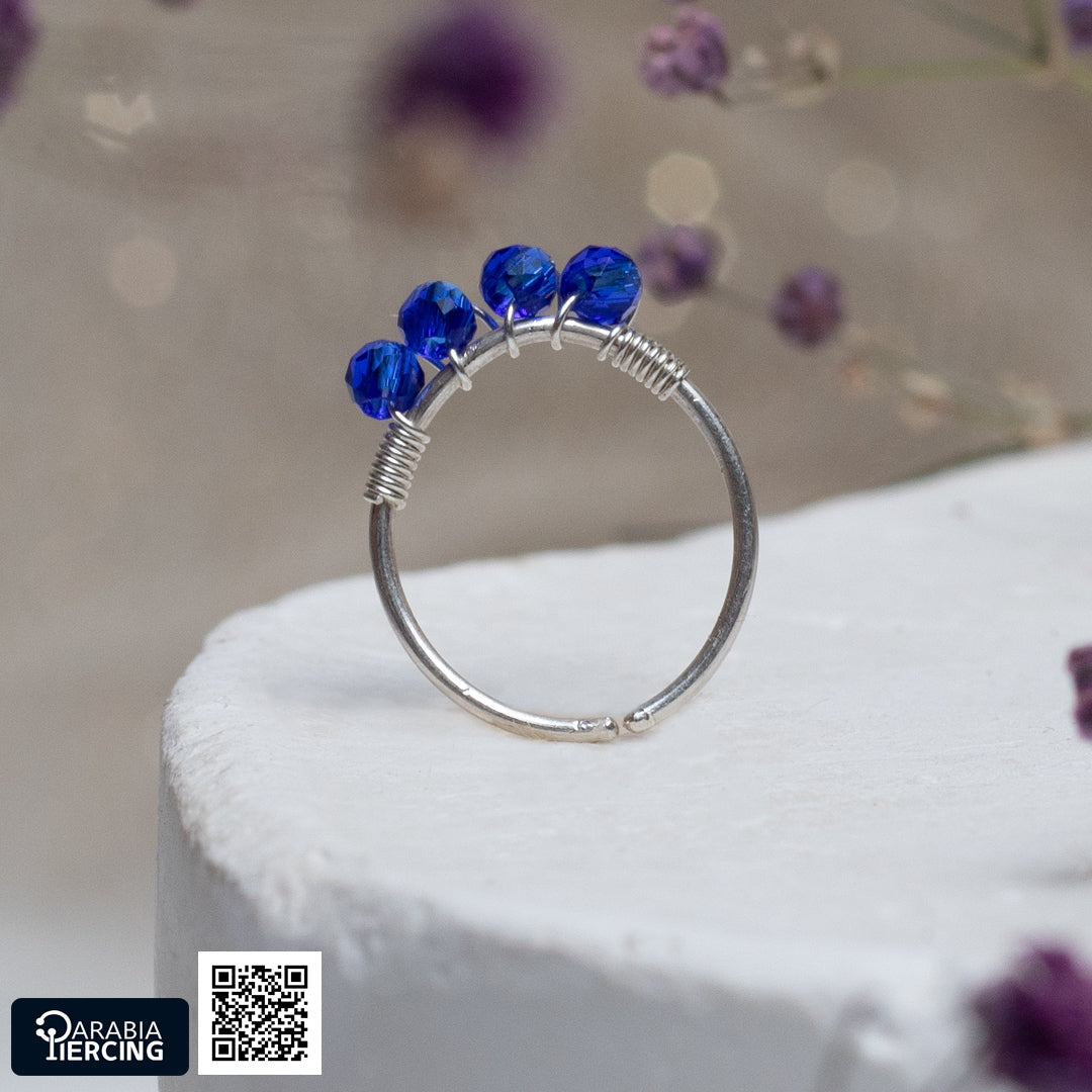 Colorful Silver Nose Hoop