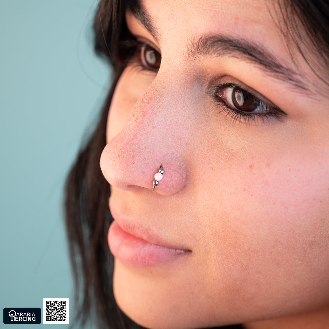 Colorful Beaded Nose Hoop