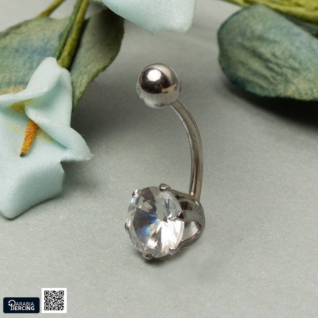 Big Crystal Belly Piercing