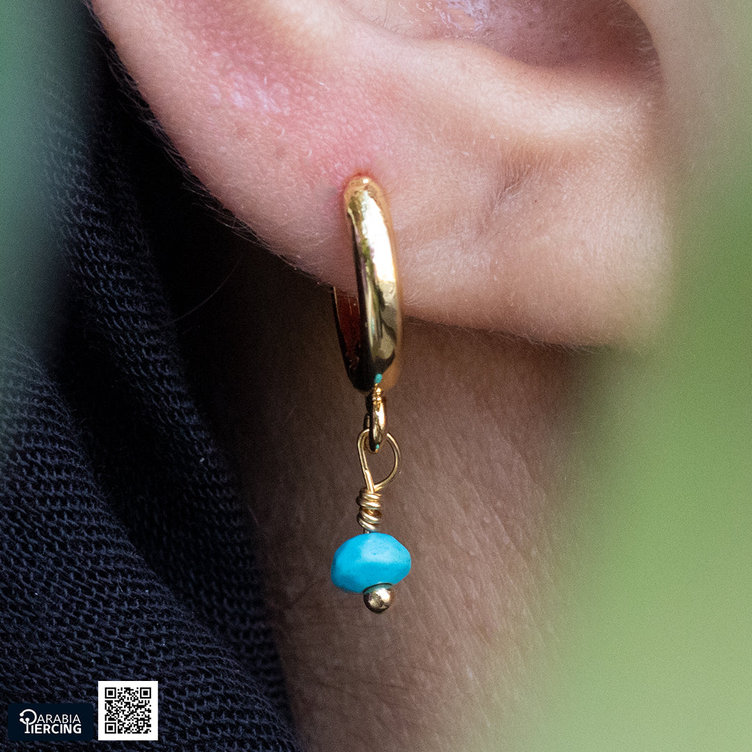 Dangling Blue Stone Earring
