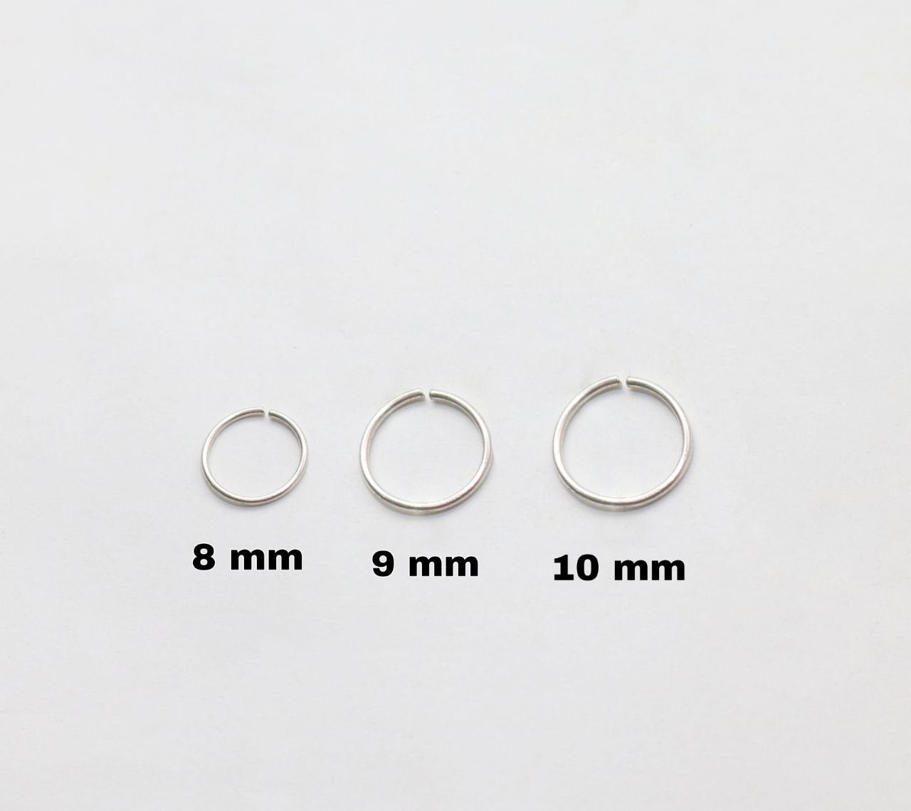 Olive Silver Nose Hoop