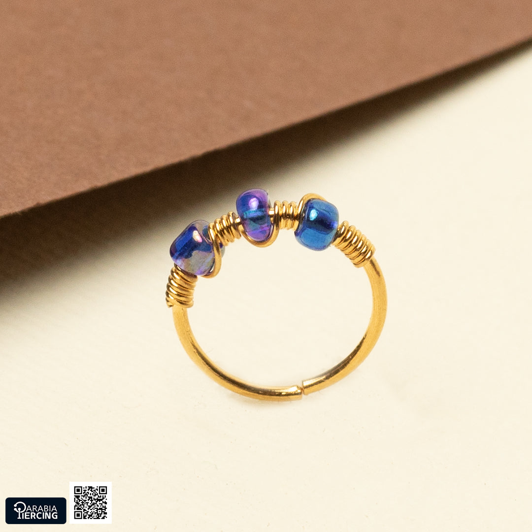 Colorful Gold Nose Hoop