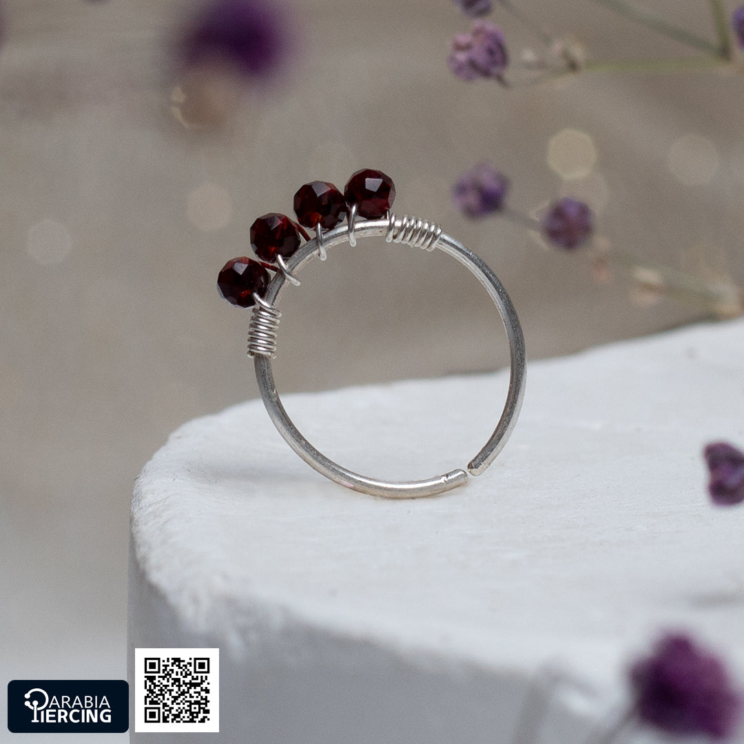 Colorful Silver Nose Hoop