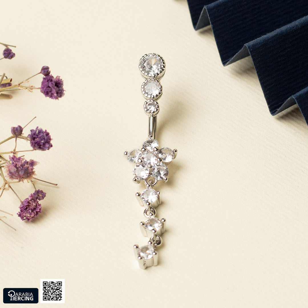 Pendent Flower Belly Ring