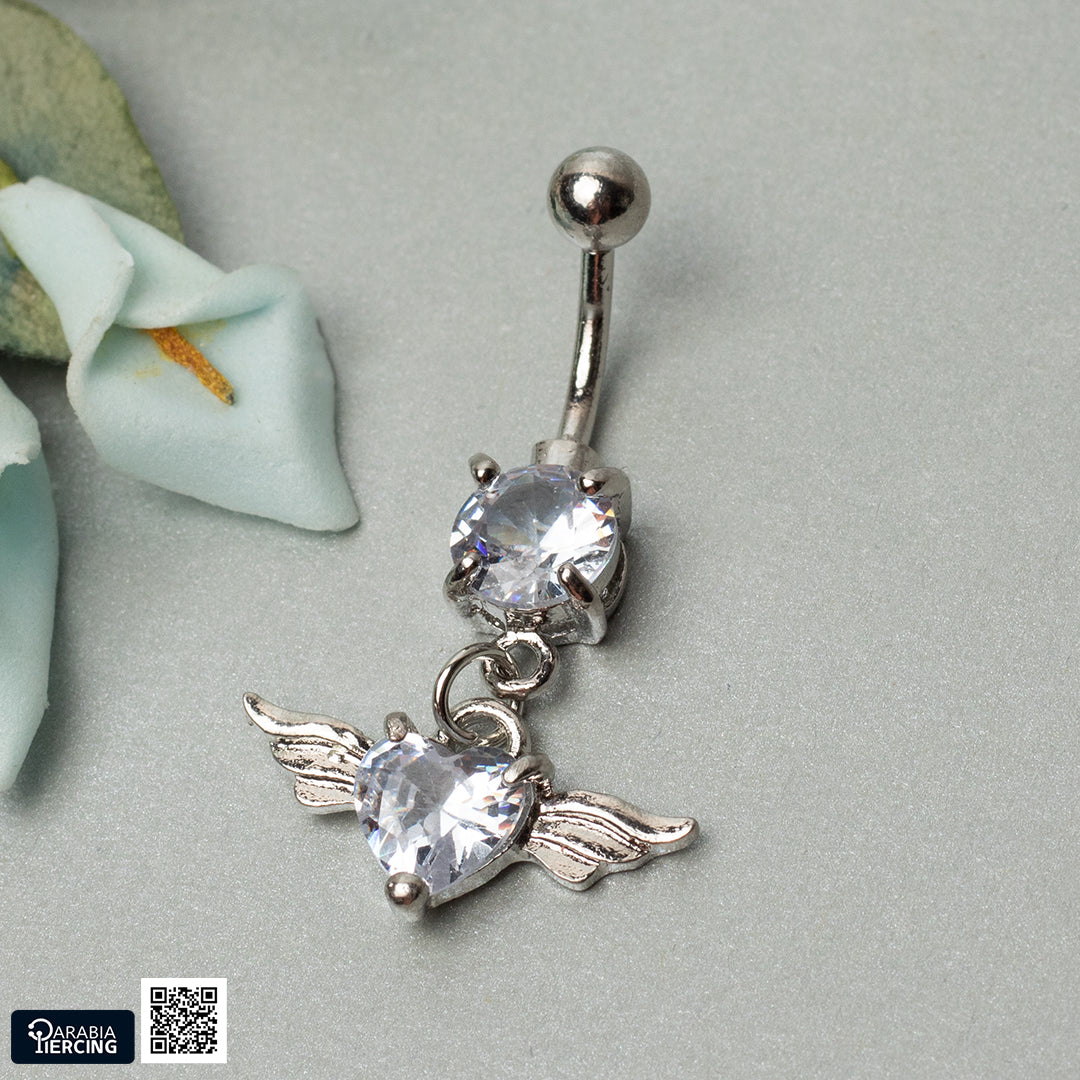 Pendant Angel Heart Belly Ring