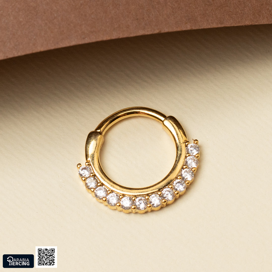 Crystal Line Twisted Hoop