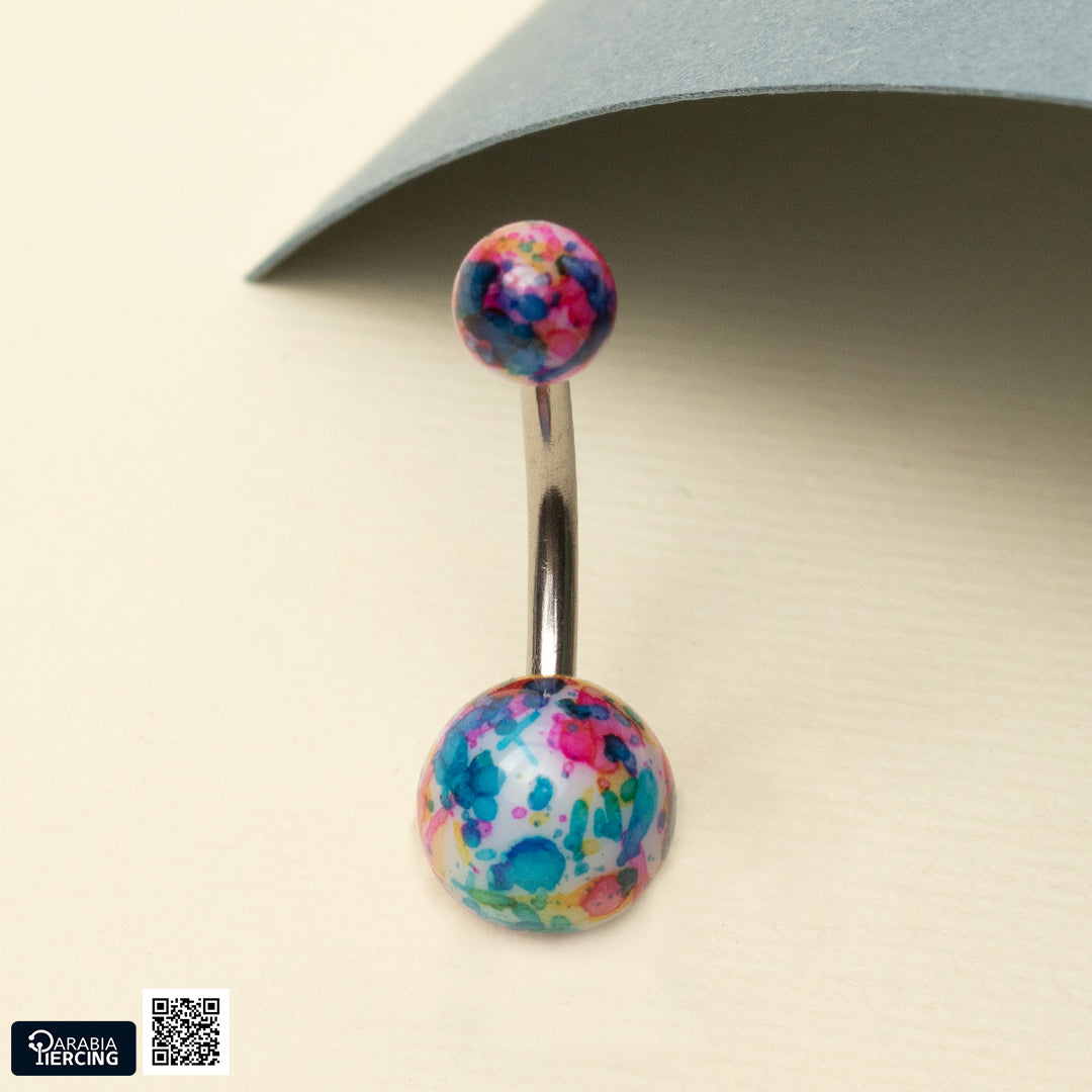 Splashy colours belly ring