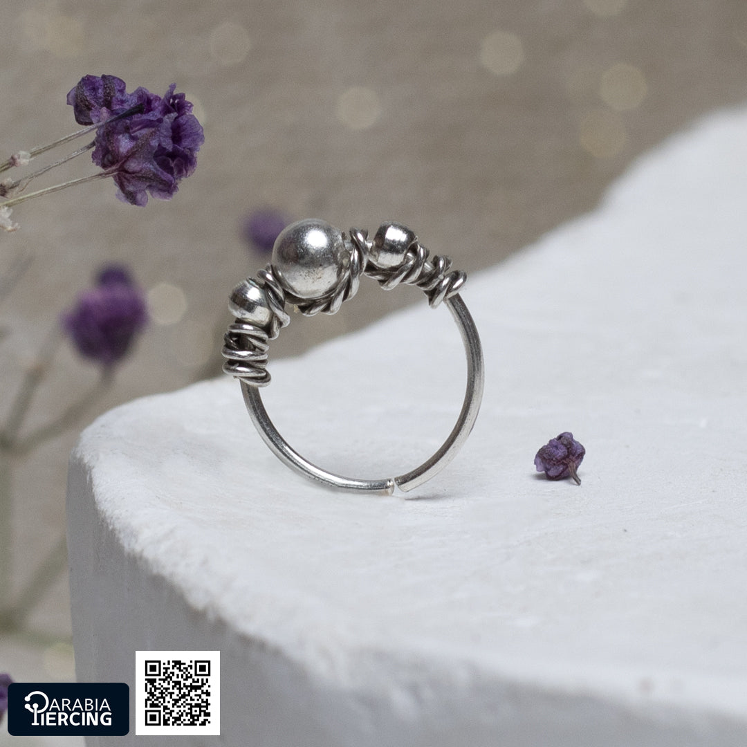 Big Dots Silver Nose Hoop