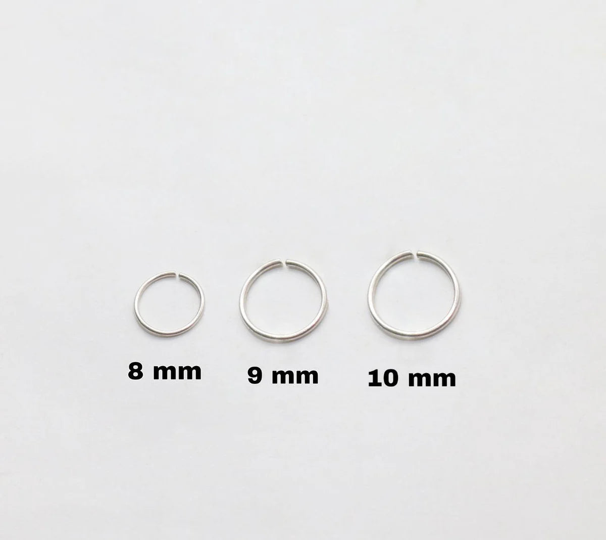 Colorful Dots Silver Nose Hoop