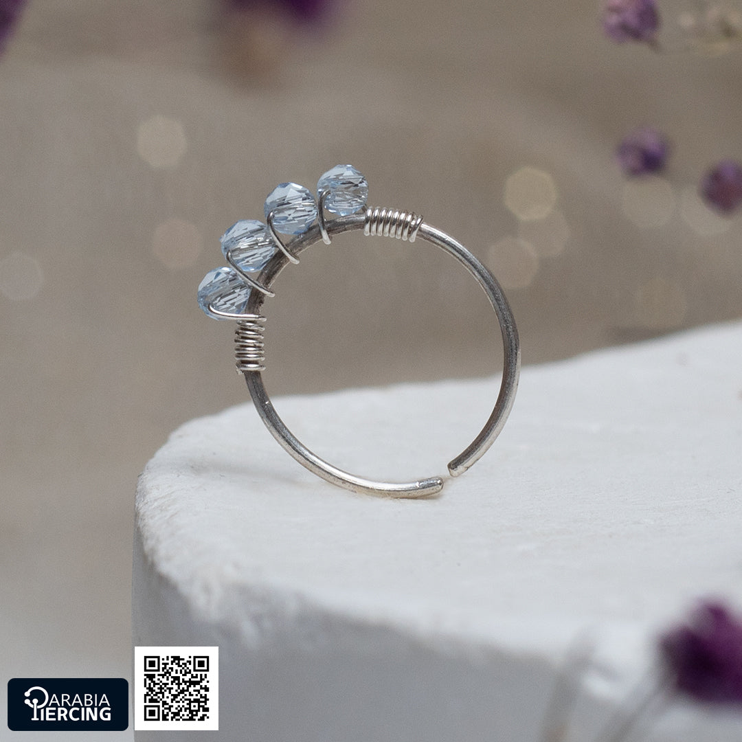 Colorful Silver Nose Hoop