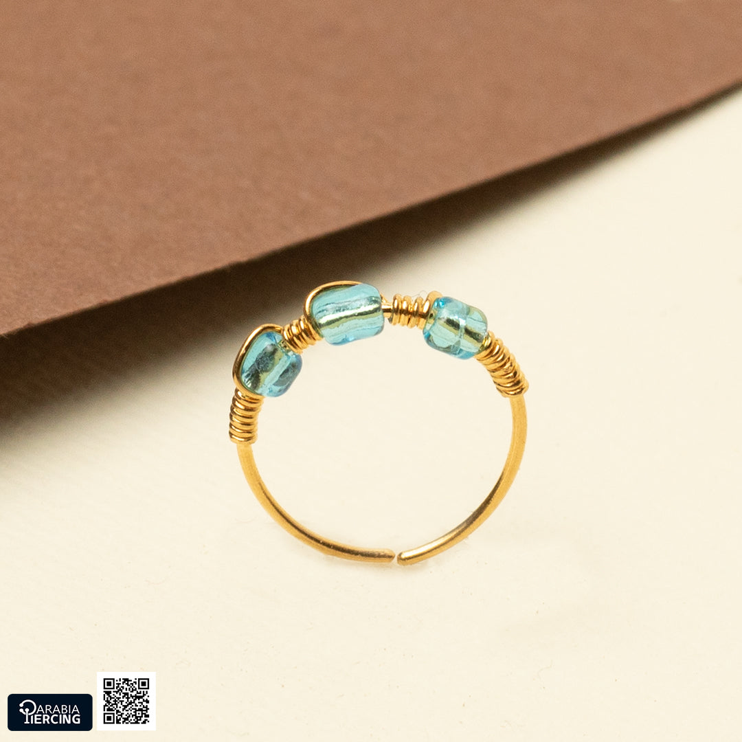 Colorful Gold Nose Hoop