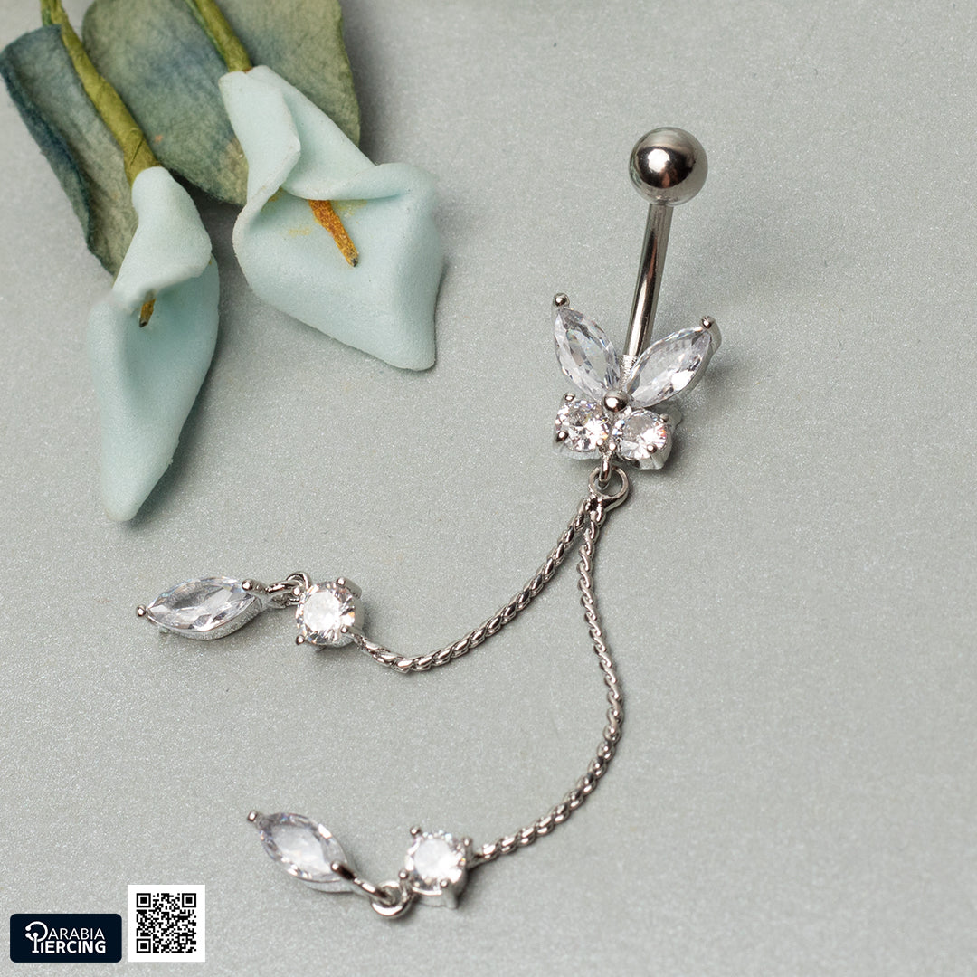 Dangling Butterfly Belly Ring