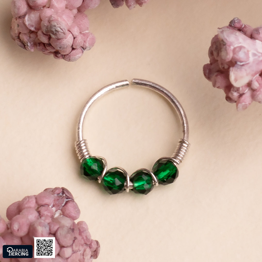 Colorful Silver Nose Hoop