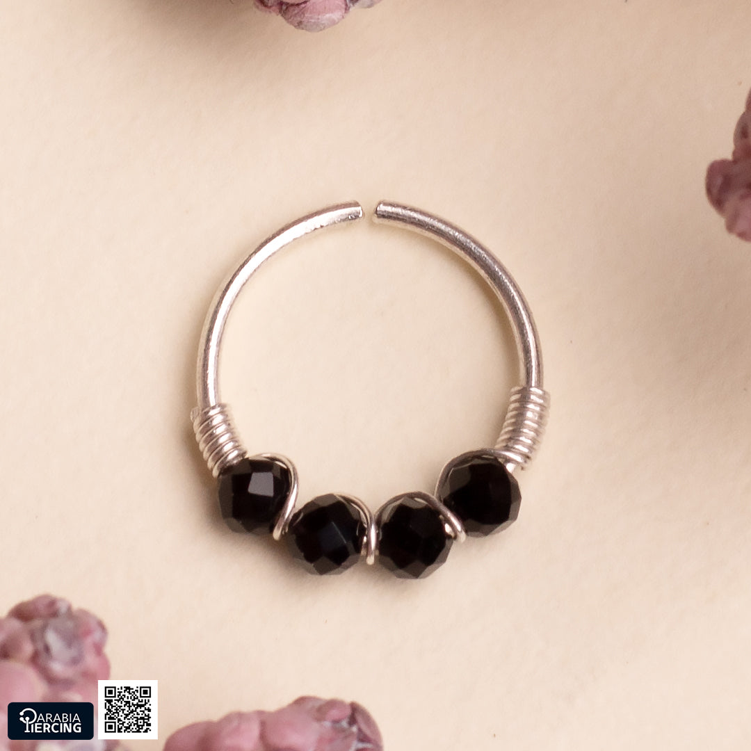 Colorful Silver Nose Hoop