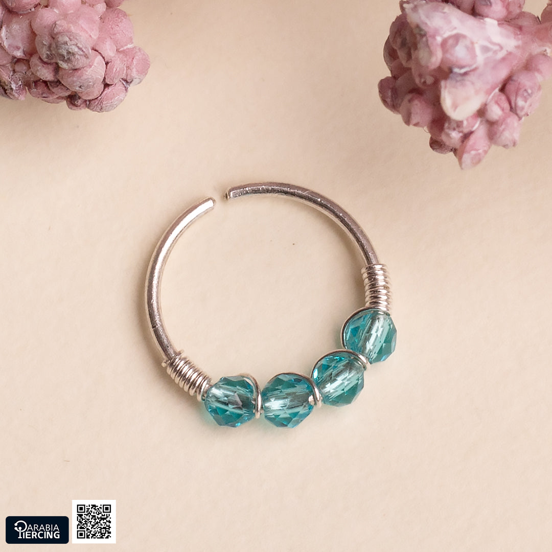 Colorful Silver Nose Hoop