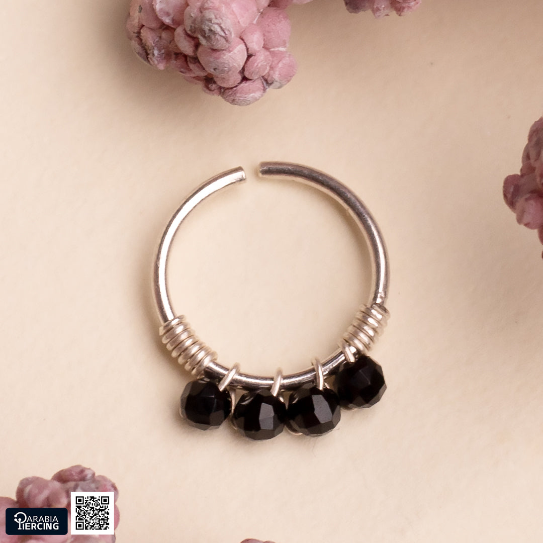 Colorful Silver Nose Hoop