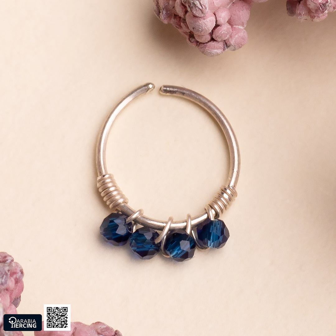 Colorful Silver Nose Hoop