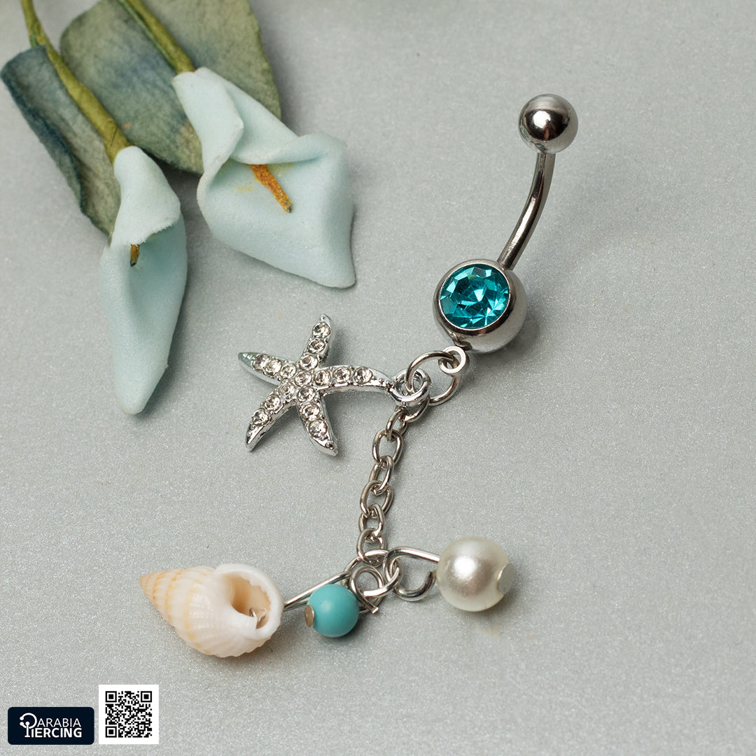 Pendant Starfish Belly Ring