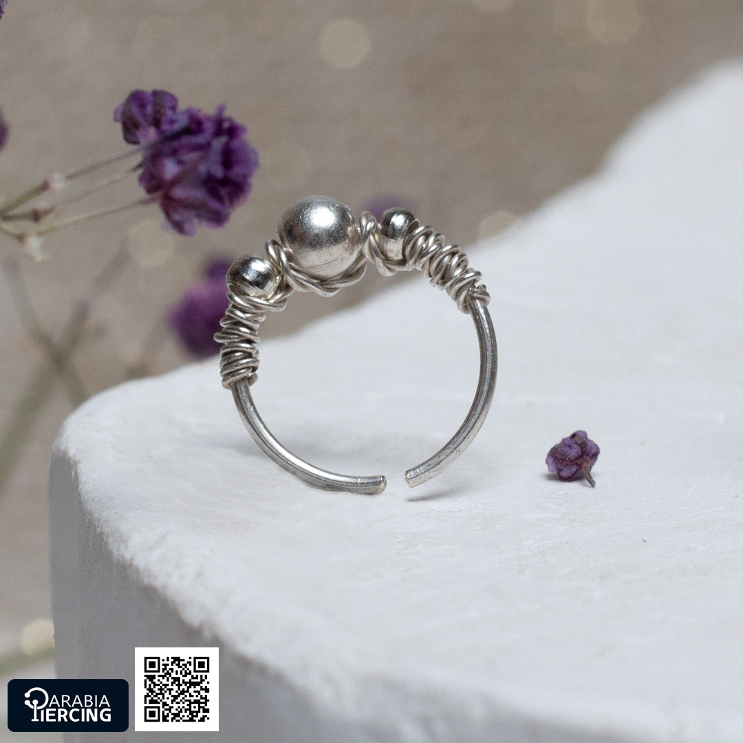 Big Dots Silver Nose Hoop