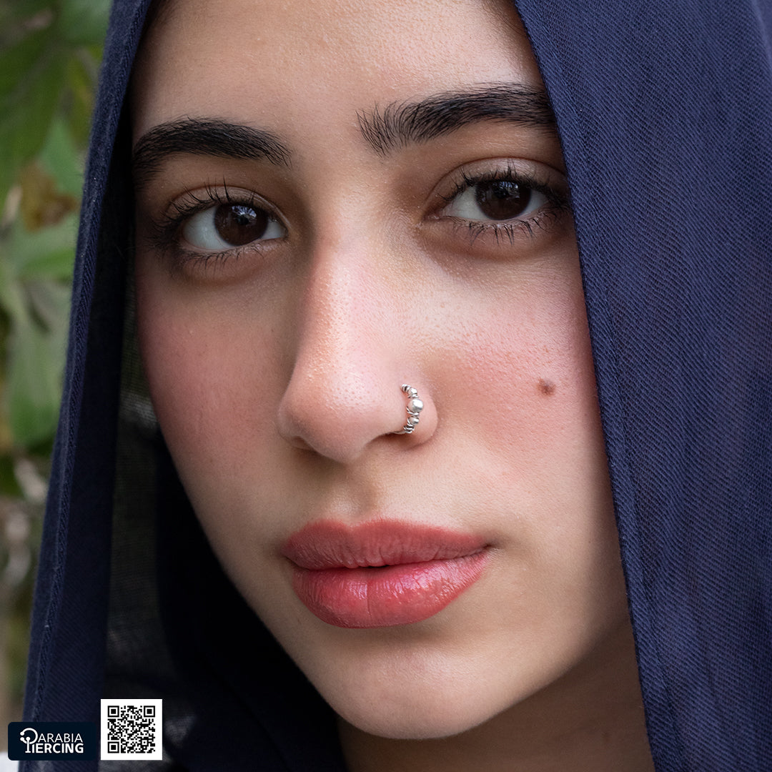 Big Dots Silver Nose Hoop