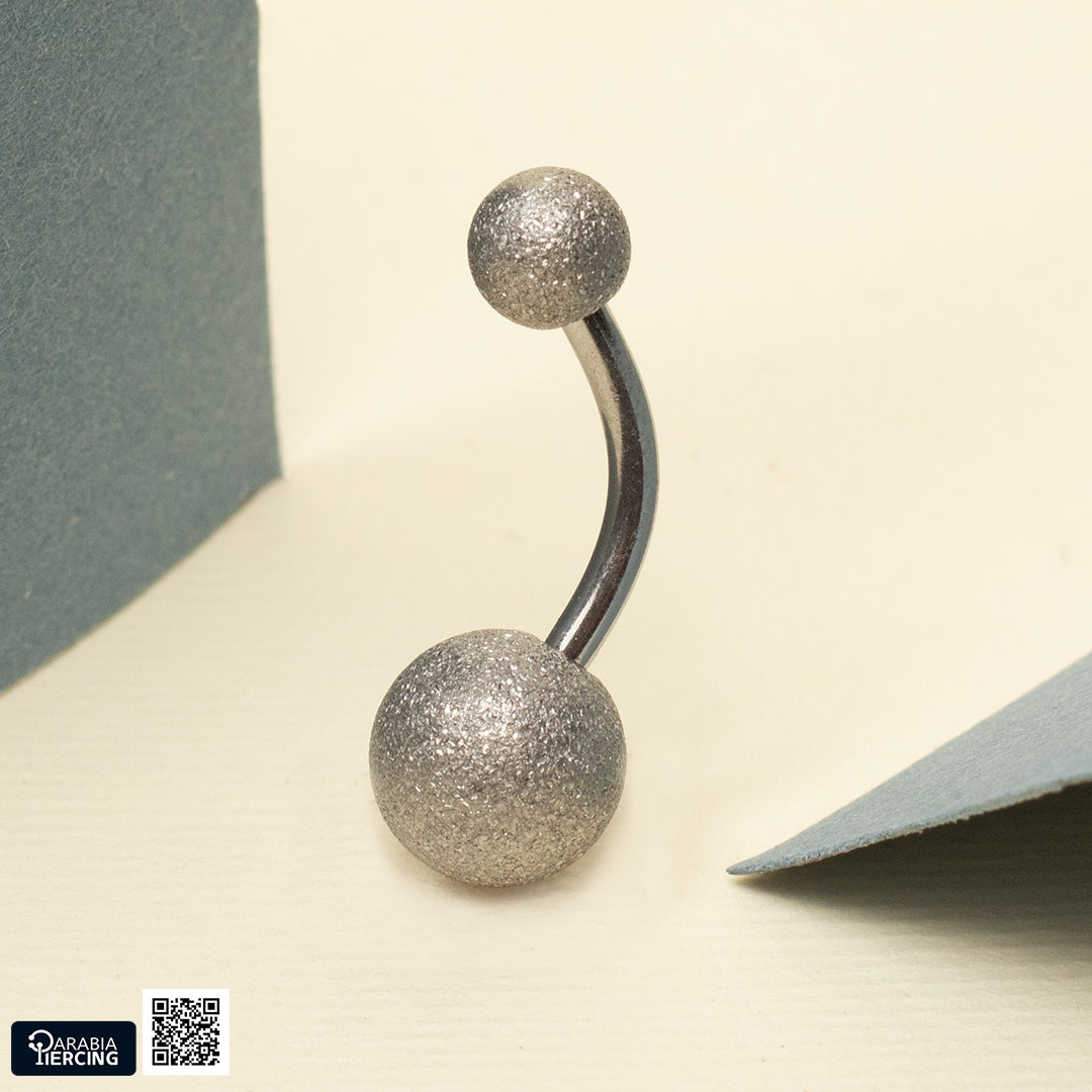 Discoball Silver Belly Ring