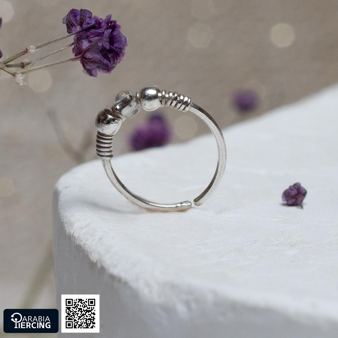 Transparent Silver Nose Hoop