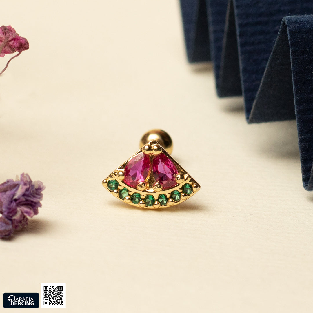 Fruits ball back Earring
