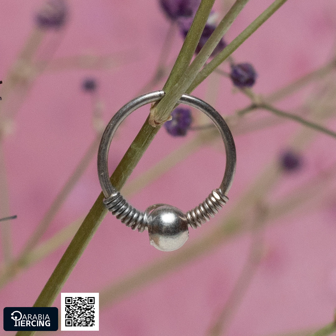 Big Dots Silver Nose Hoop