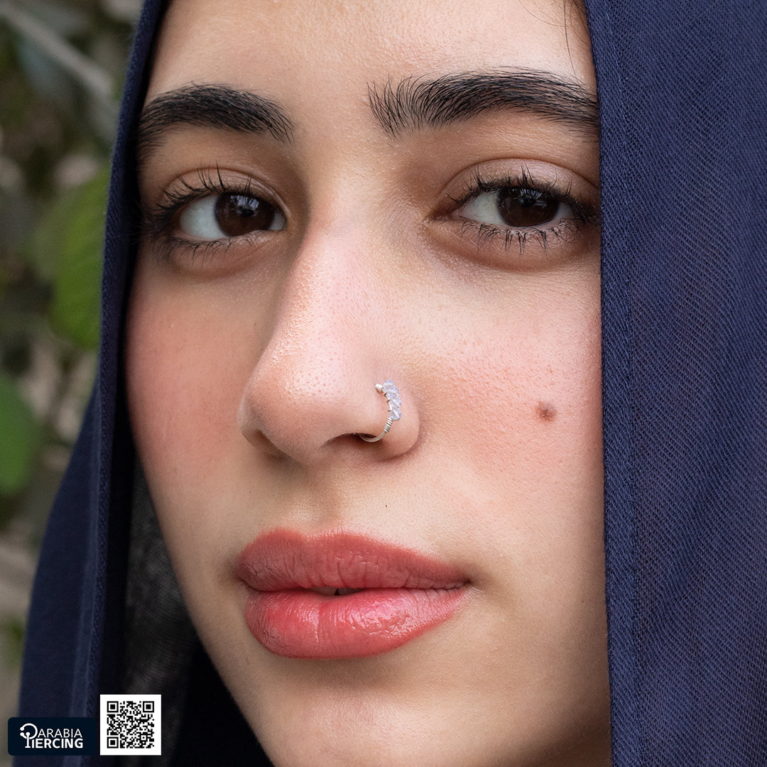 Colorful Silver Nose Hoop