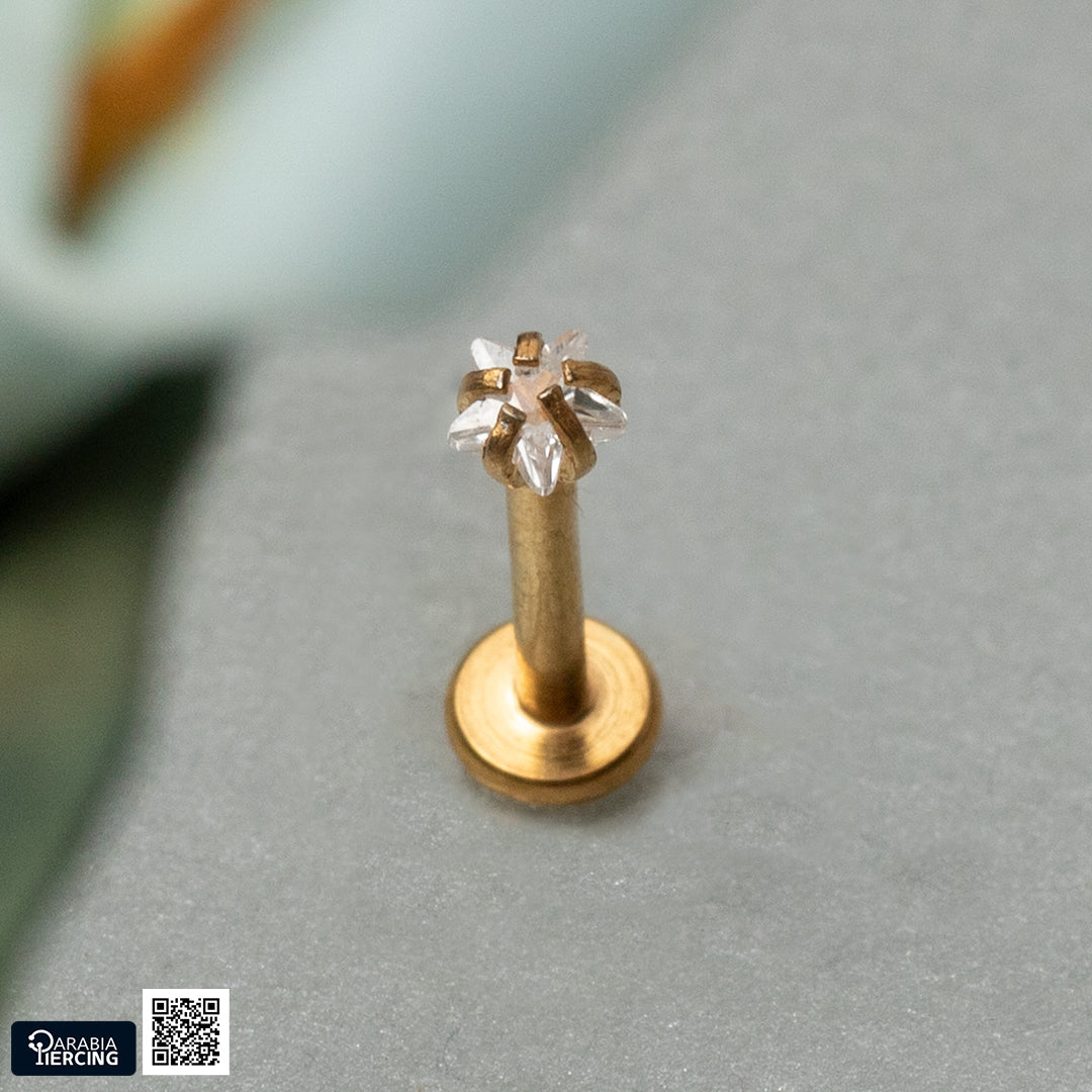 Gold Zircon Flatback