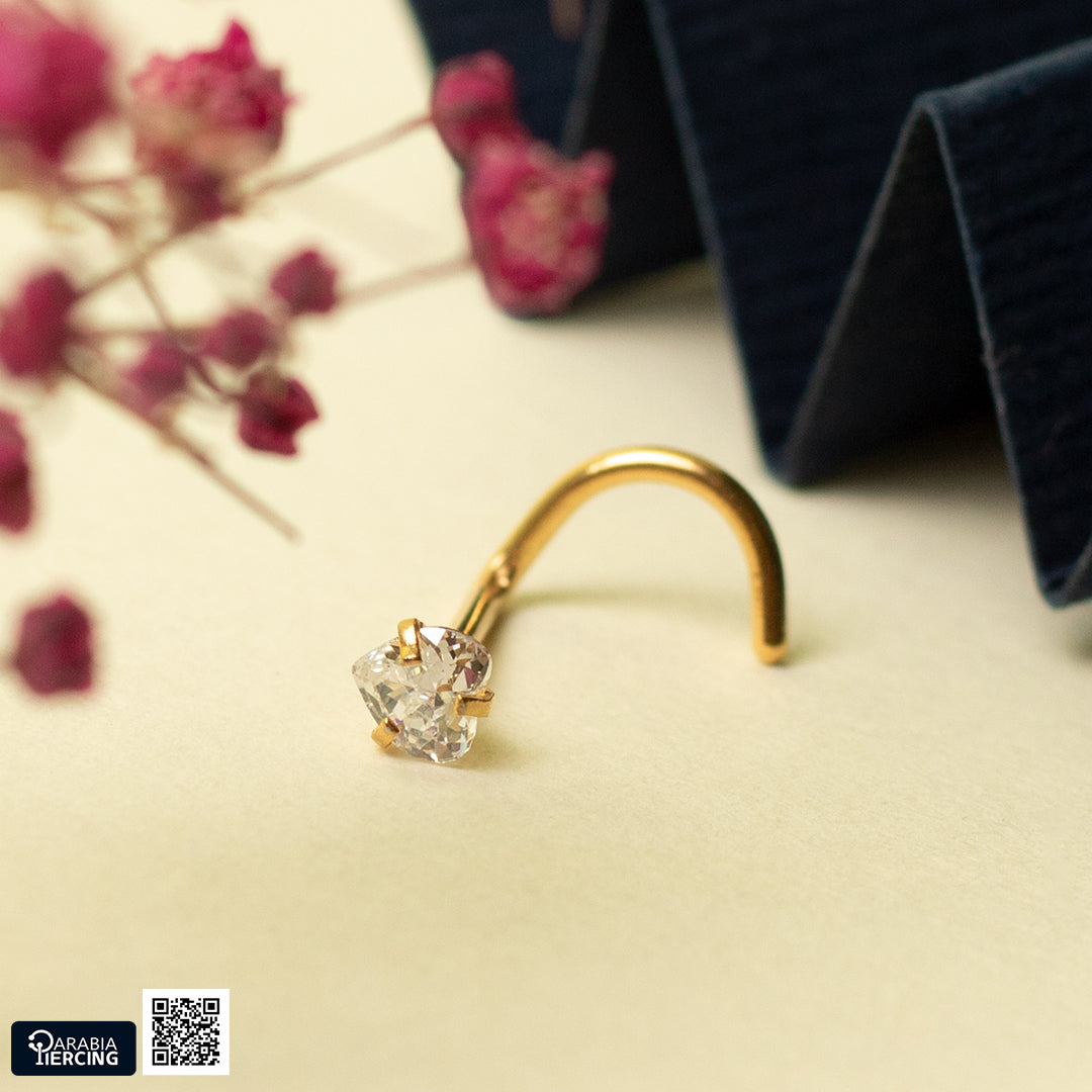 Gold Zircon U shape