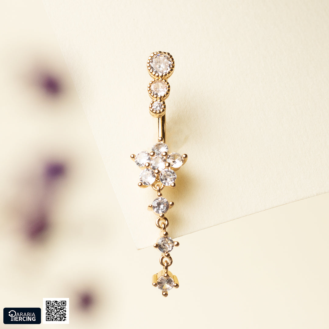 Pendent Flower Belly Ring