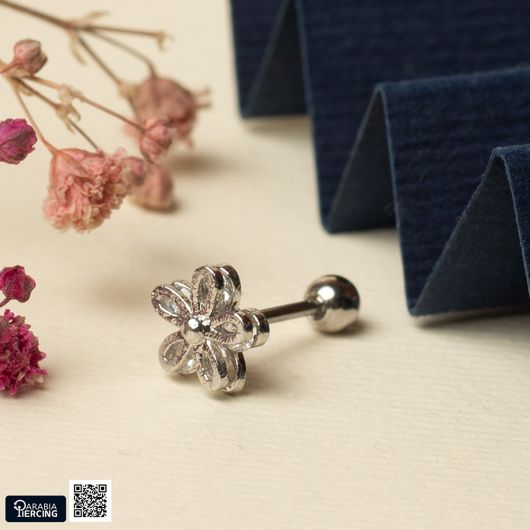 Flower Ballback Earring