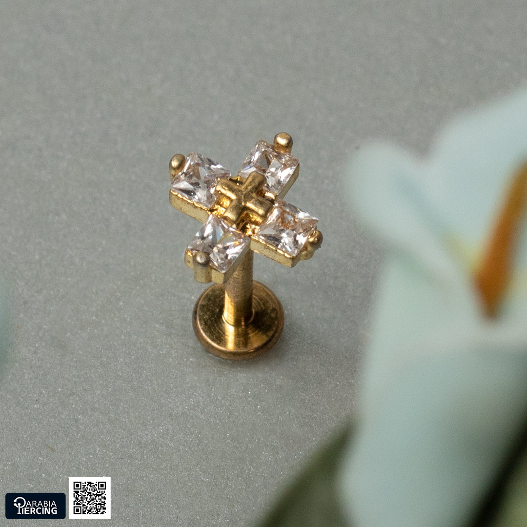 Crystal Cross studs Flatback