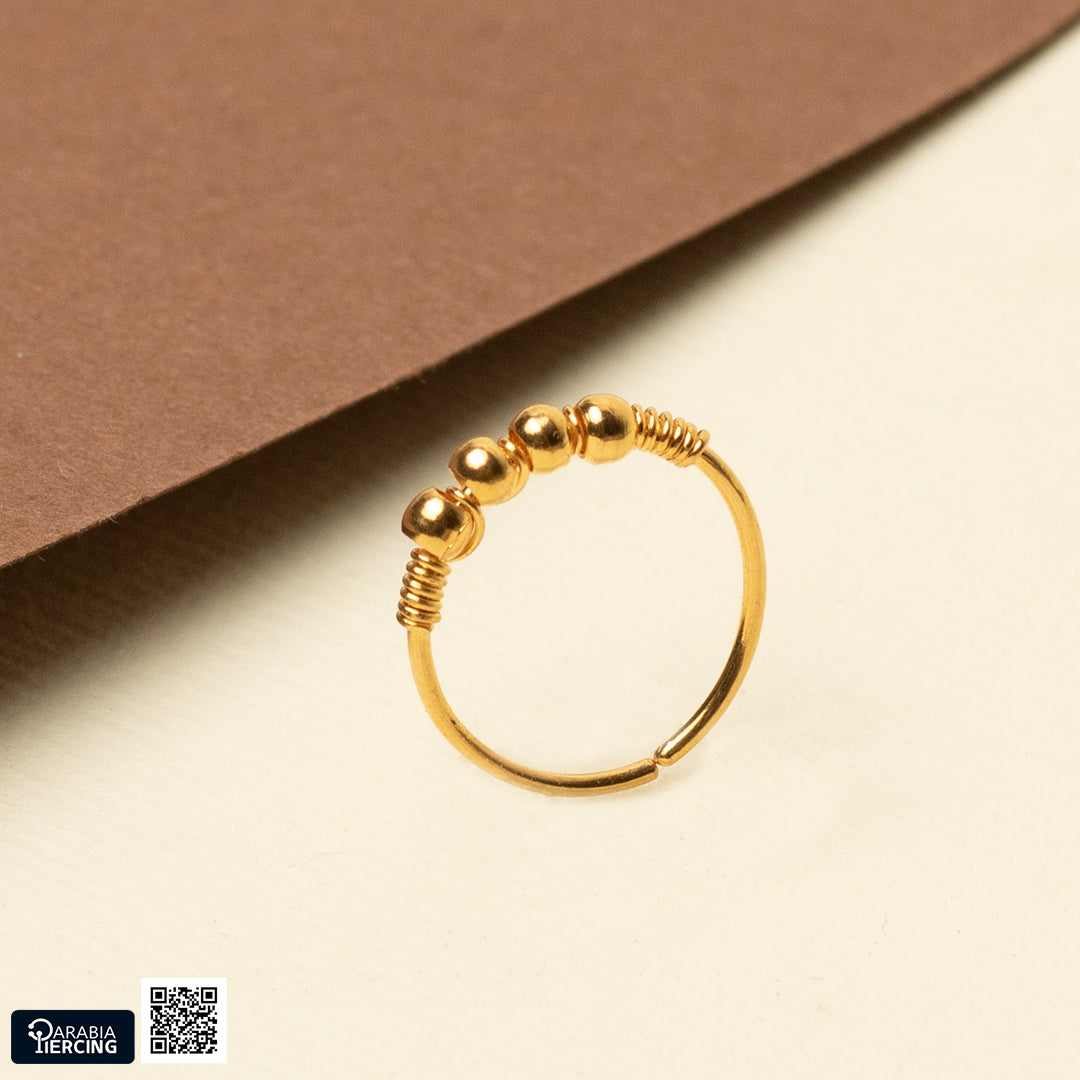 Plain Dots Gold Nose Hoop