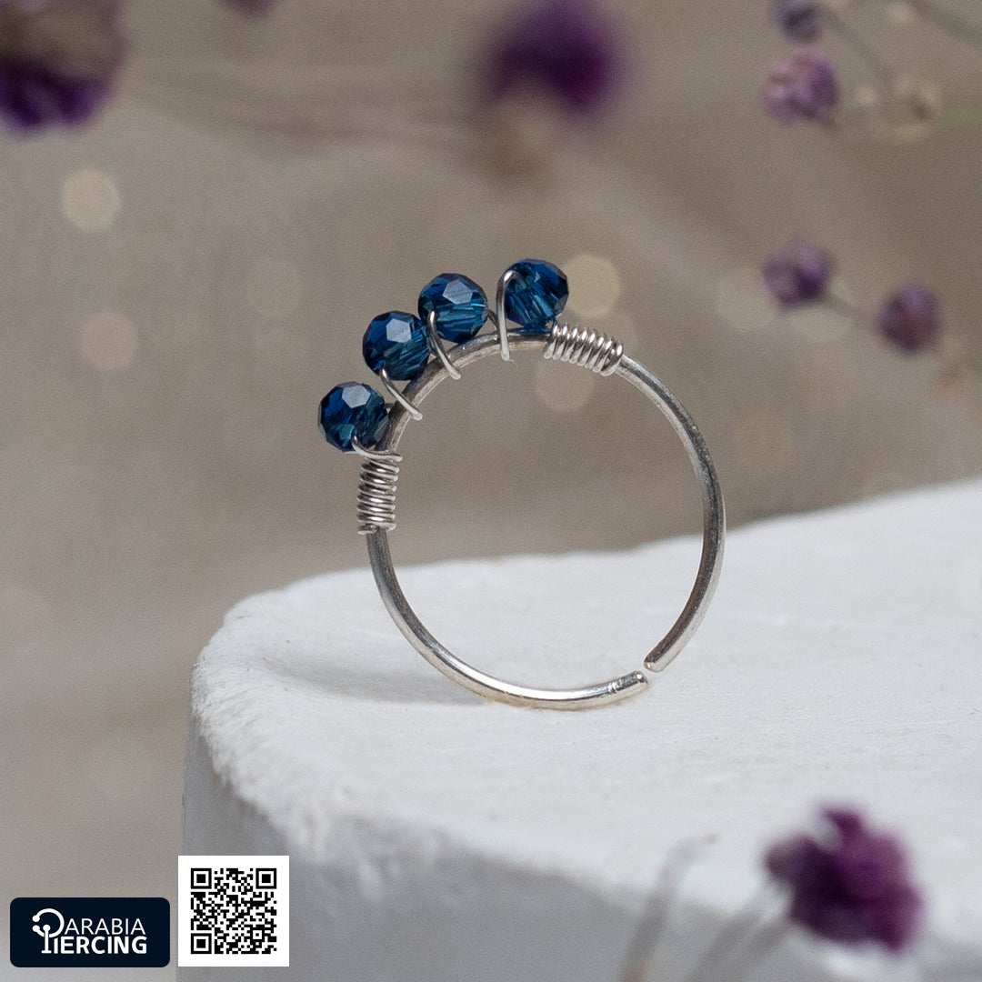 Colorful Silver Nose Hoop