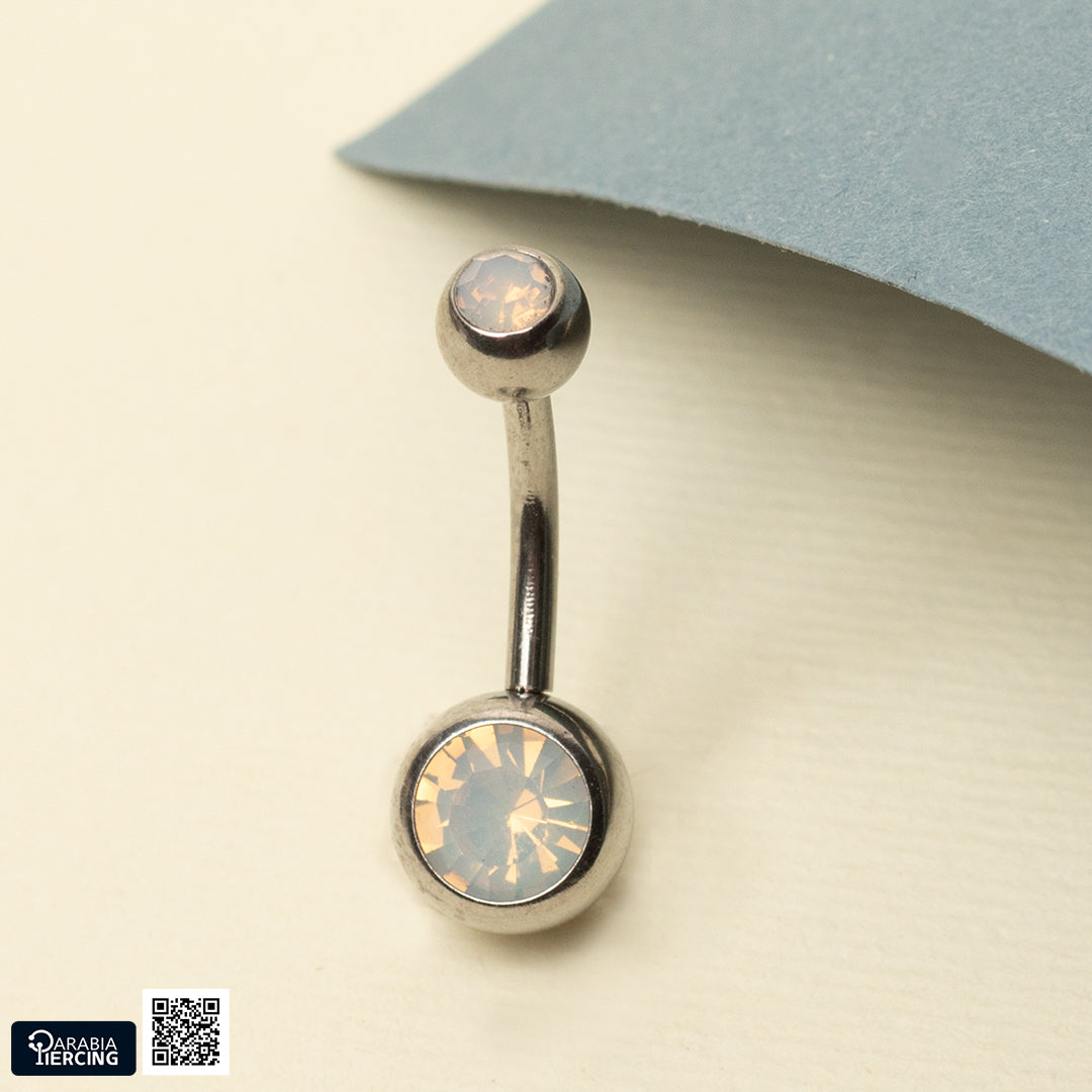 Basic Double Opal Belly Ring