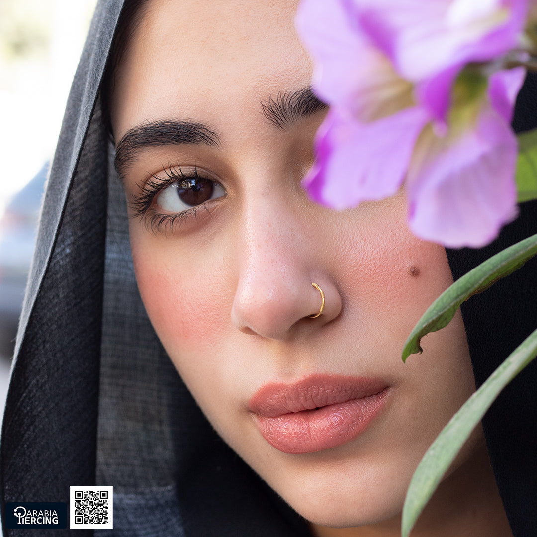 Simple Gold Nose Hoop