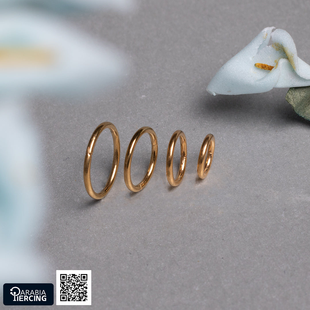 Thick Plain Gold Hoop Clicker
