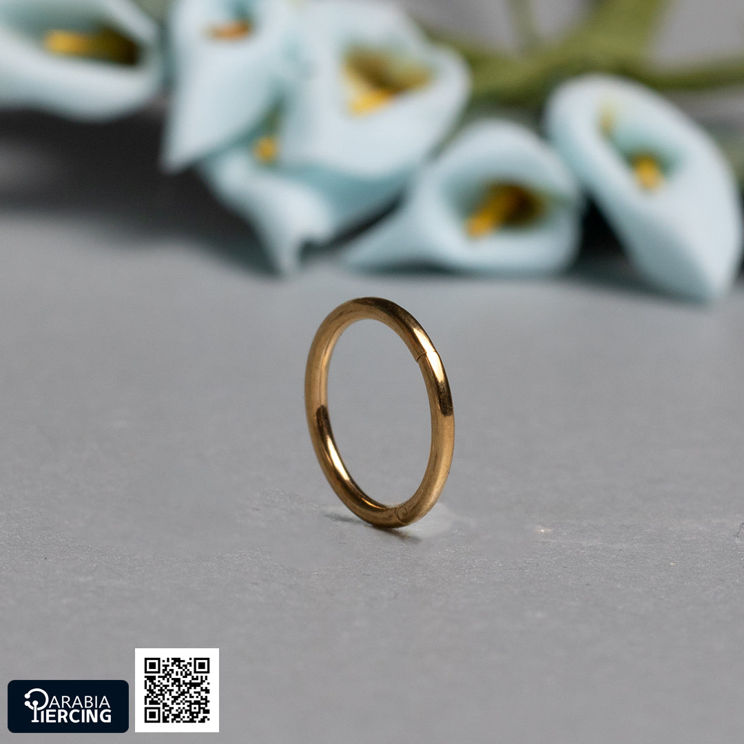 Thick Plain Gold Hoop Clicker