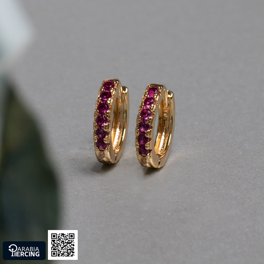 Colorful Gold Earrings