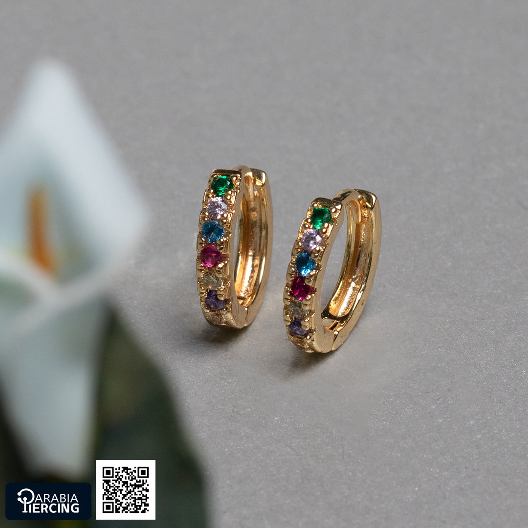 Colorful Gold Earrings