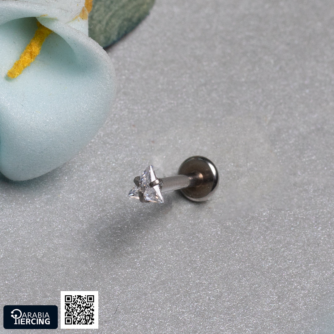 White zircon Flatback