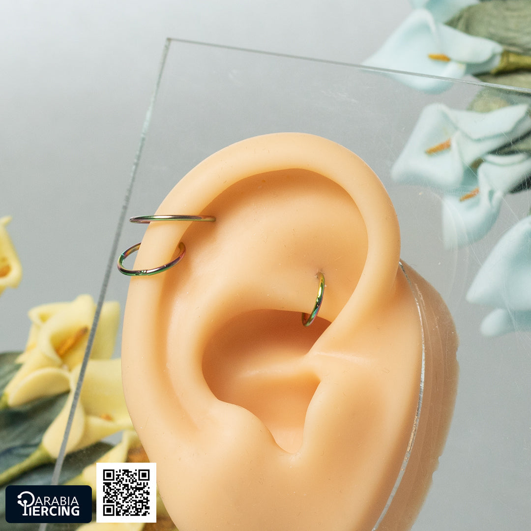 Thin Multicolor Hoop Clicker