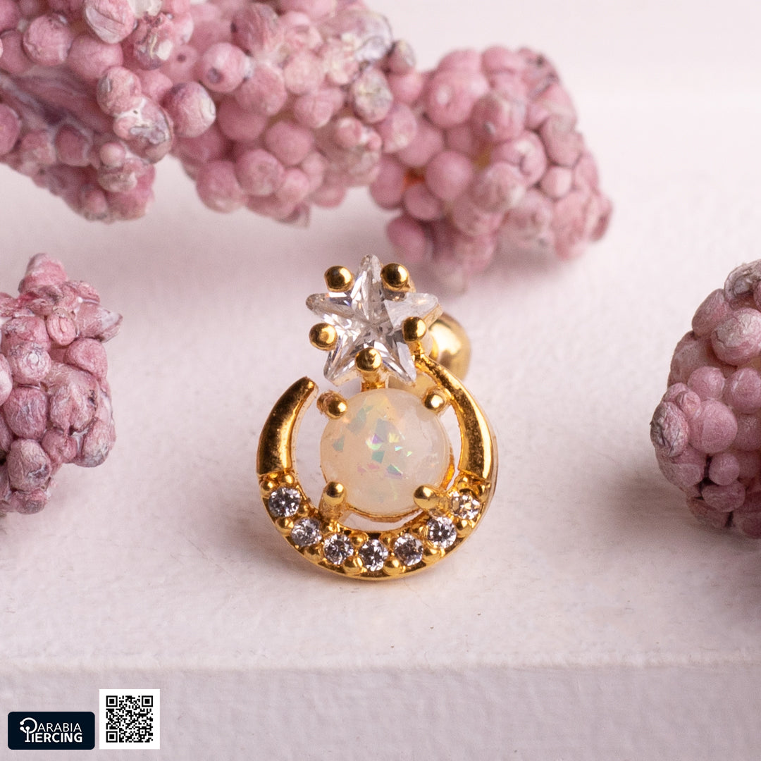 Opal Ballback Earring