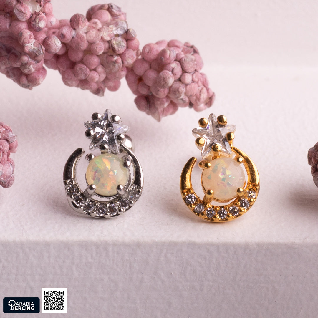 Opal Ballback Earring