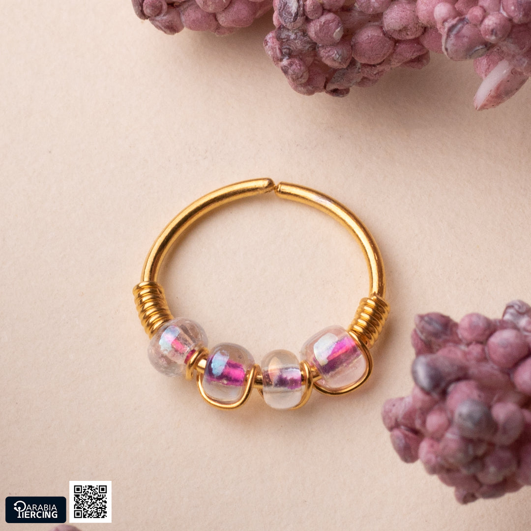 Pinky Gold Nose Hoop